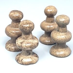 Set Of 4 Pawn Onyx Stone Chess Pieces
